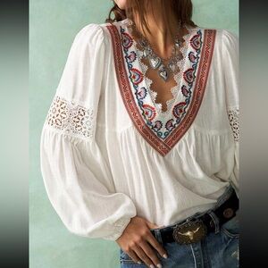 Embroidered White Blouse